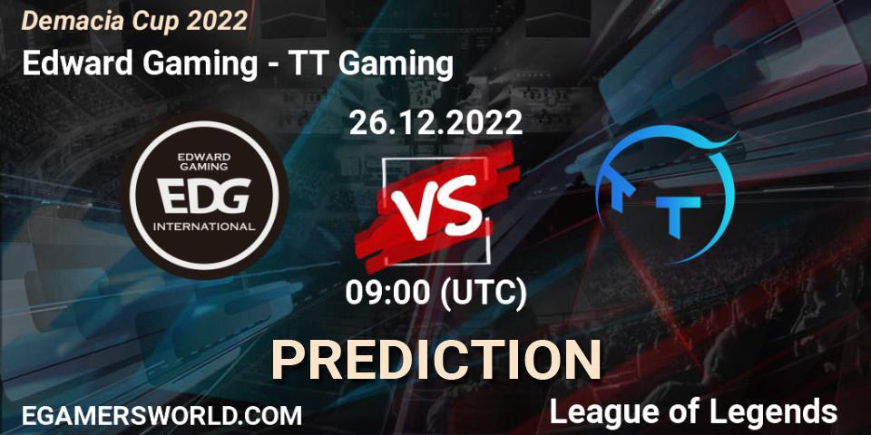 Edward Gaming - TT Gaming: прогноз. 26.12.22, LoL, Demacia Cup 2022