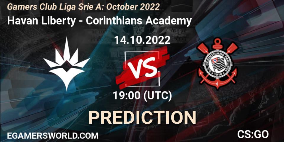 Havan Liberty - Corinthians Academy: прогноз. 14.10.22, CS2 (CS:GO), Gamers Club Liga Série A: October 2022