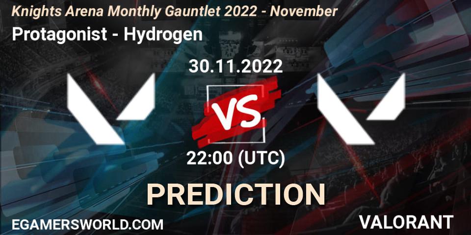 Protagonist - Hydrogen: прогноз. 30.11.22, VALORANT, Knights Arena Monthly Gauntlet 2022 - November