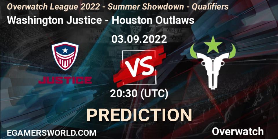 Washington Justice - Houston Outlaws: прогноз. 03.09.22, Overwatch, Overwatch League 2022 - Summer Showdown - Qualifiers