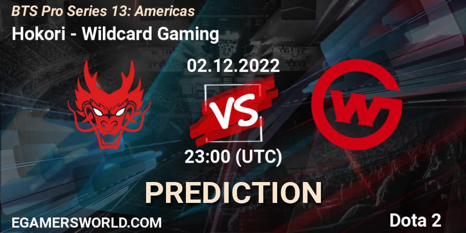 Hokori - Wildcard Gaming: прогноз. 02.12.22, Dota 2, BTS Pro Series 13: Americas