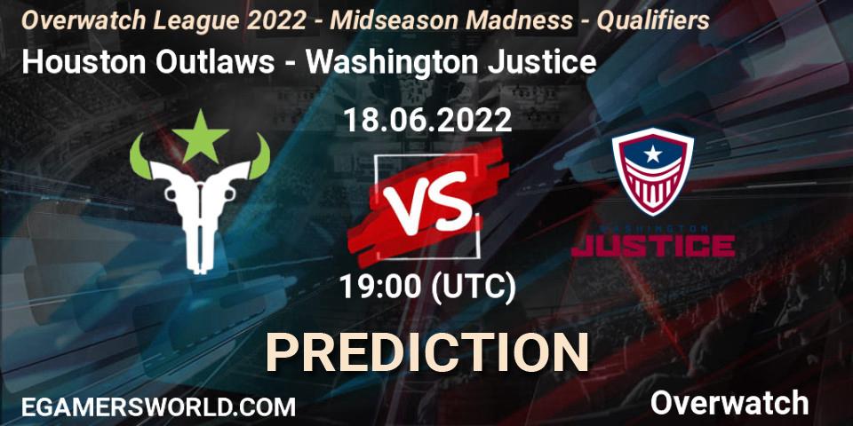 Houston Outlaws - Washington Justice: прогноз. 18.06.22, Overwatch, Overwatch League 2022 - Midseason Madness - Qualifiers
