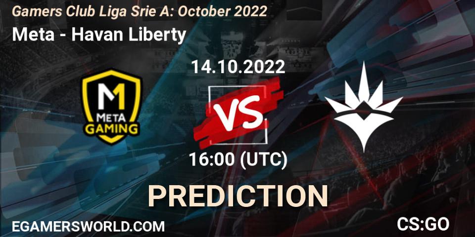 Meta Gaming Brasil - Havan Liberty: прогноз. 14.10.22, CS2 (CS:GO), Gamers Club Liga Série A: October 2022