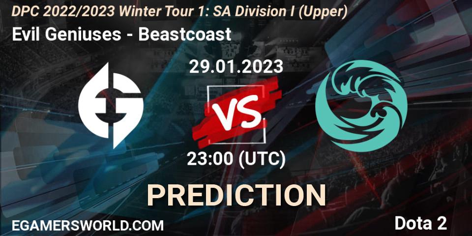 Evil Geniuses - Beastcoast: прогноз. 29.01.23, Dota 2, DPC 2022/2023 Winter Tour 1: SA Division I (Upper) 