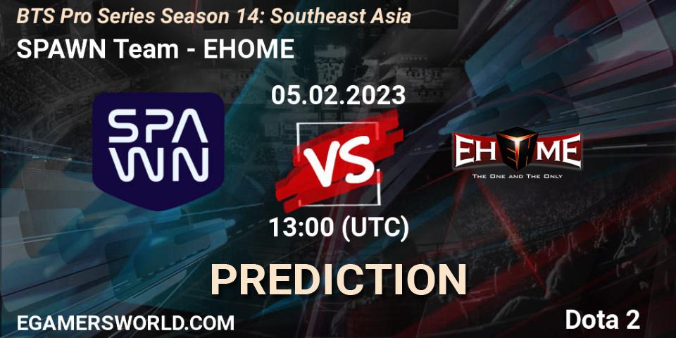 SPAWN Team - EHOME: прогноз. 05.02.23, Dota 2, BTS Pro Series Season 14: Southeast Asia
