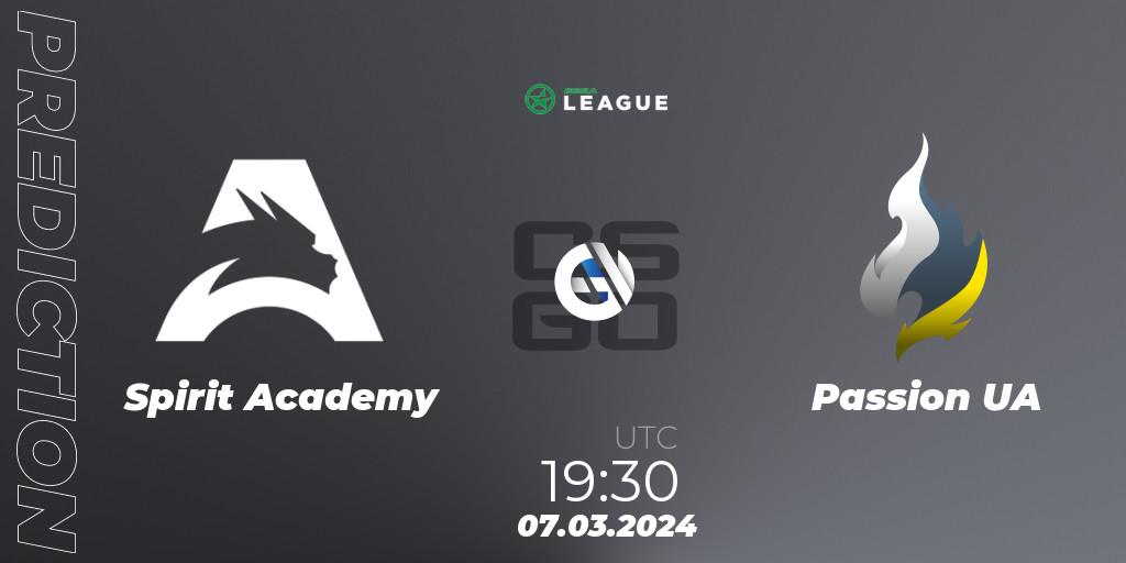 Spirit Academy - Passion UA: прогноз. 08.03.24, CS2 (CS:GO), ESEA Season 48: Advanced Division - Europe