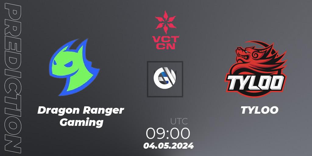 Dragon Ranger Gaming - TYLOO: прогноз. 04.05.24, VALORANT, VALORANT Champions Tour China 2024: Stage 1 - Group Stage