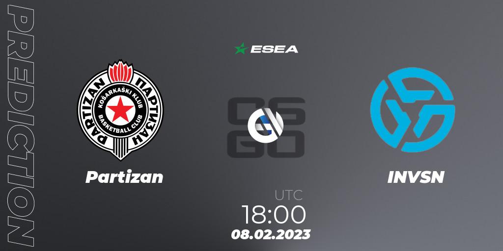 Partizan - INVSN: прогноз. 08.02.23, CS2 (CS:GO), ESEA Season 44: Advanced Division - Europe