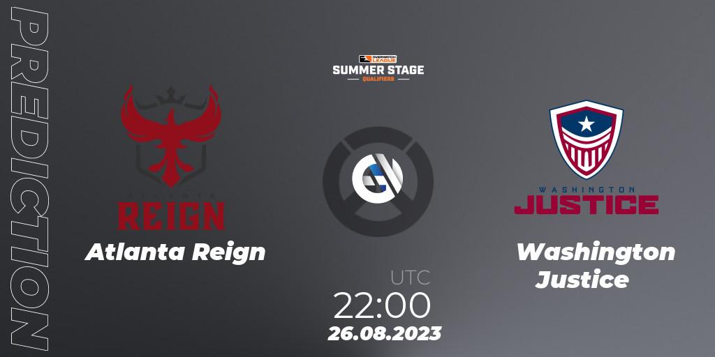 Atlanta Reign - Washington Justice: прогноз. 26.08.23, Overwatch, Overwatch League 2023 - Summer Stage Qualifiers
