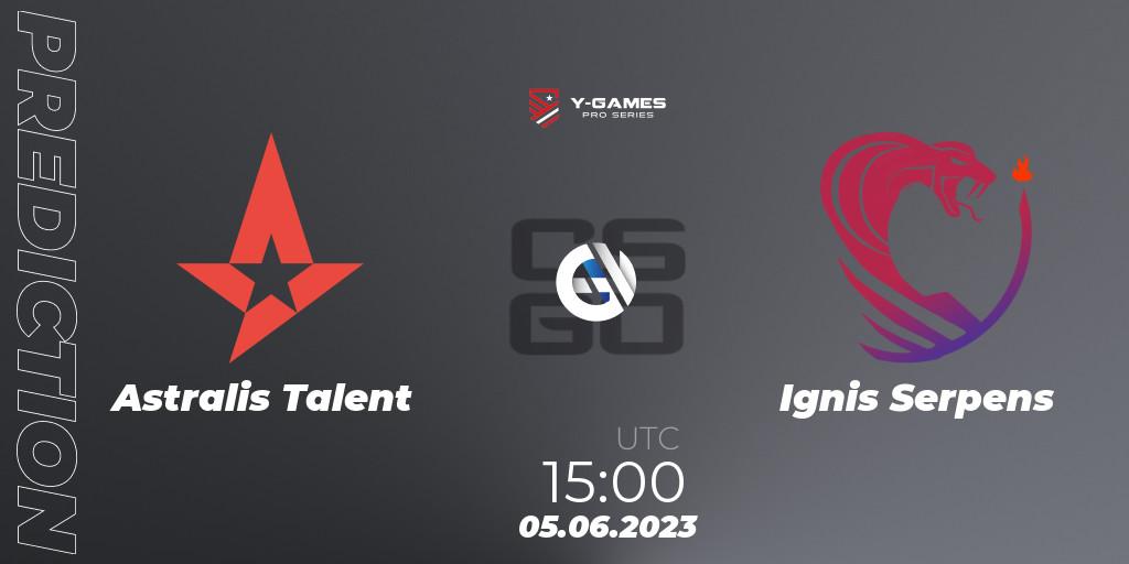 Astralis Talent - Ignis Serpens: прогноз. 05.06.23, CS2 (CS:GO), Y-Games PRO Series 2023