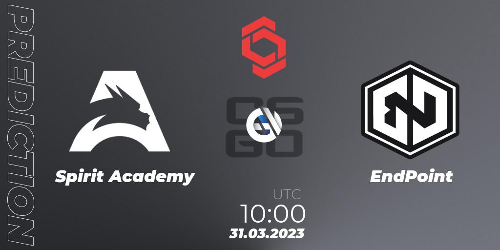 Spirit Academy - EndPoint: прогноз. 31.03.23, CS2 (CS:GO), CCT Central Europe Series #5