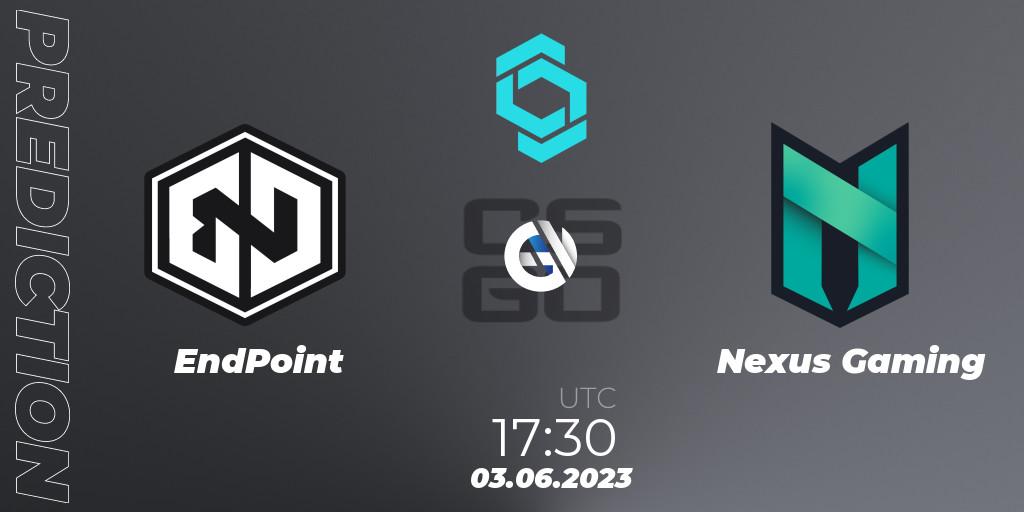 EndPoint - Nexus Gaming: прогноз. 03.06.23, CS2 (CS:GO), CCT North Europe Series 5