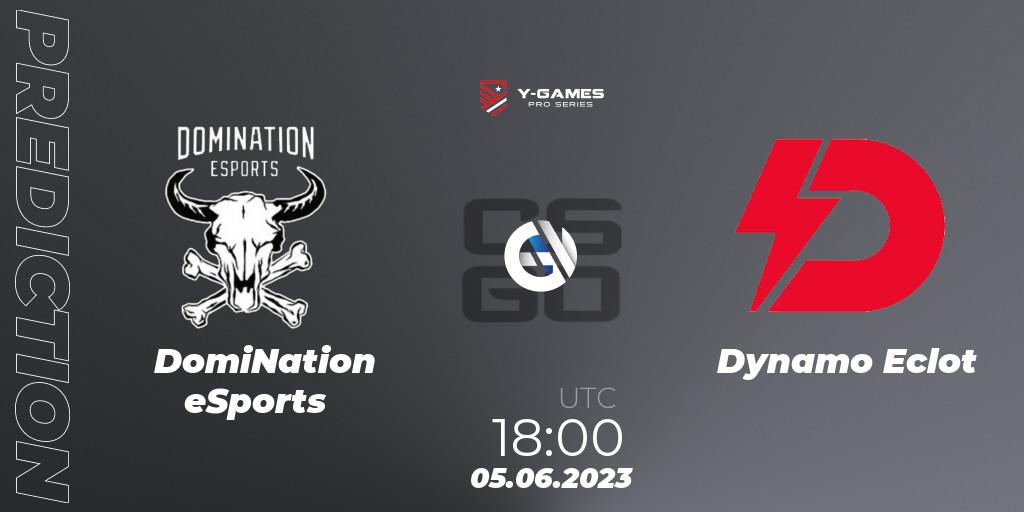 DomiNation eSports - Dynamo Eclot: прогноз. 05.06.23, CS2 (CS:GO), Y-Games PRO Series 2023