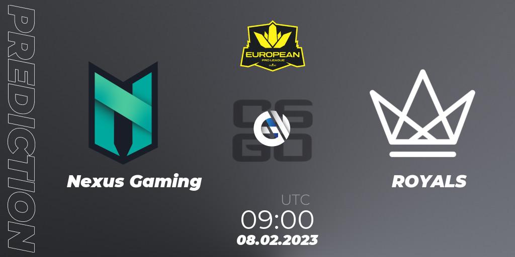 Nexus Gaming - ROYALS: прогноз. 08.02.23, CS2 (CS:GO), European Pro League Season 6: Division 2