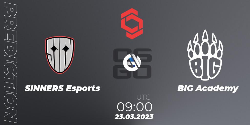 SINNERS Esports - BIG Academy: прогноз. 23.03.23, CS2 (CS:GO), CCT Central Europe Series #5