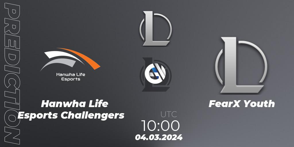 Hanwha Life Esports Challengers - FearX Youth: прогноз. 04.03.24, LoL, LCK Challengers League 2024 Spring - Group Stage