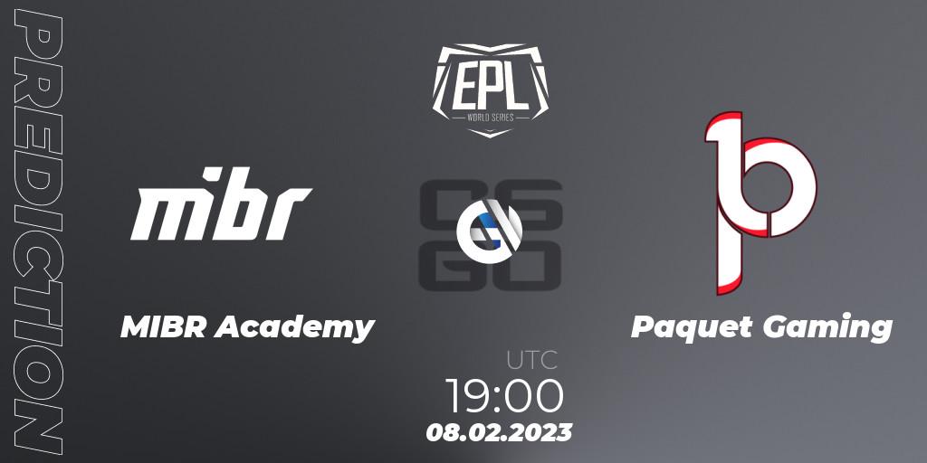 MIBR Academy - Paquetá Gaming: прогноз. 09.02.23, CS2 (CS:GO), EPL World Series: Americas Season 2