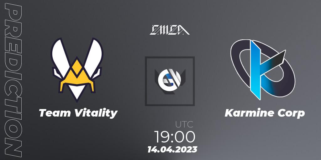 Team Vitality - Karmine Corp: прогноз. 14.04.23, VALORANT, VCT 2023: EMEA League - Regular Season