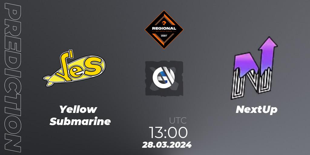 Yellow Submarine - NextUp: прогноз. 28.03.24, Dota 2, RES Regional Series: EU #1