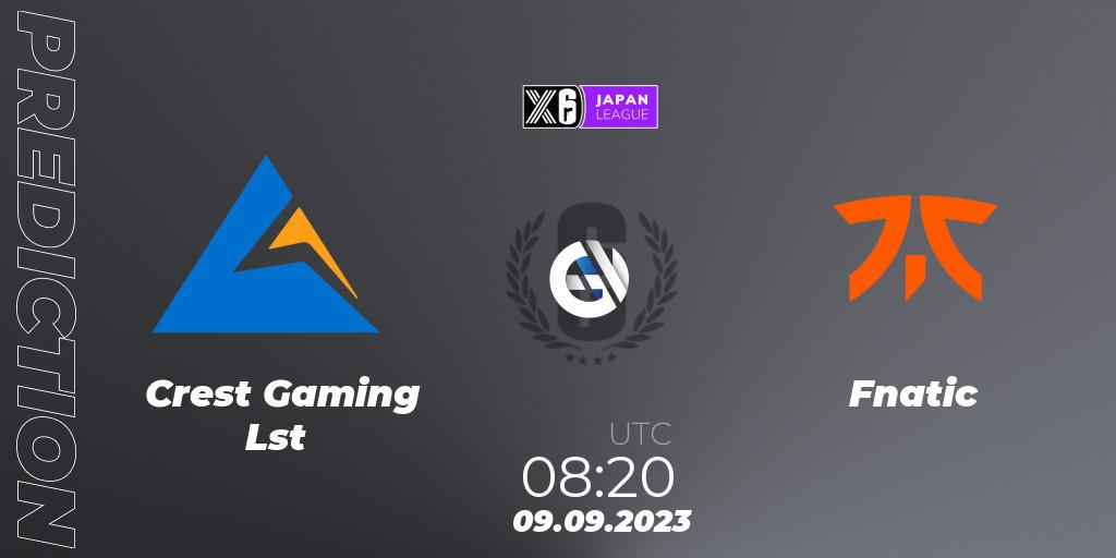Crest Gaming Lst - Fnatic: прогноз. 09.09.23, Rainbow Six, Japan League 2023 - Stage 2
