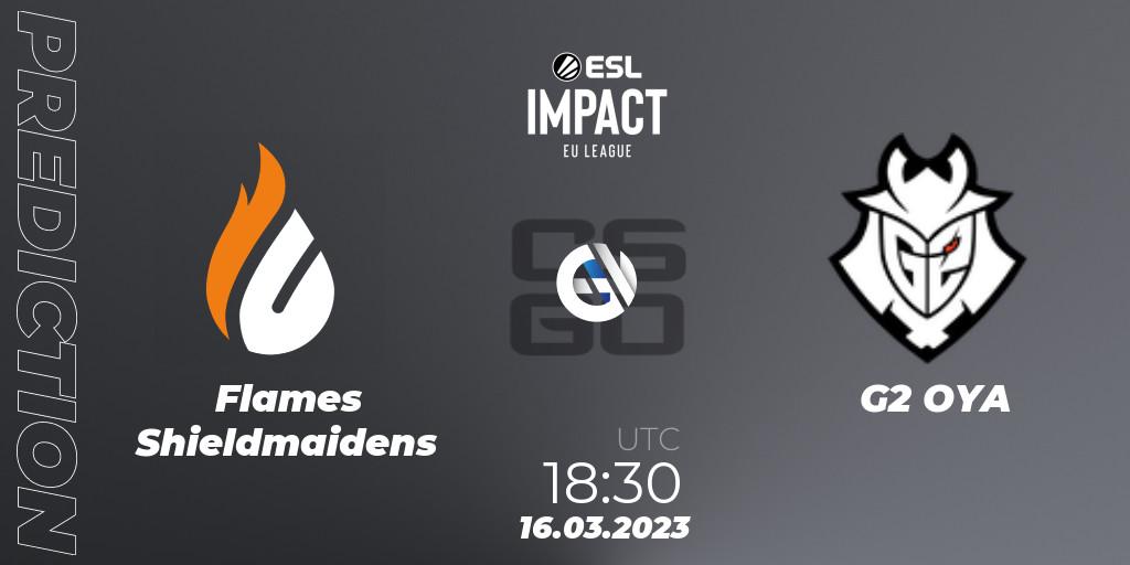 Flames Shieldmaidens - G2 OYA: прогноз. 16.03.23, CS2 (CS:GO), ESL Impact League Season 3: European Division