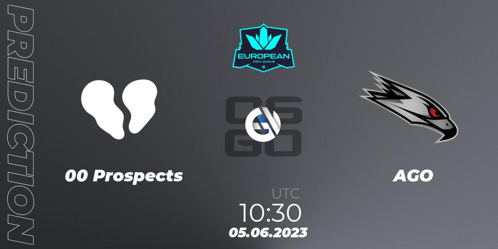 00 Prospects - AGO: прогноз. 05.06.23, CS2 (CS:GO), European Pro League Season 8