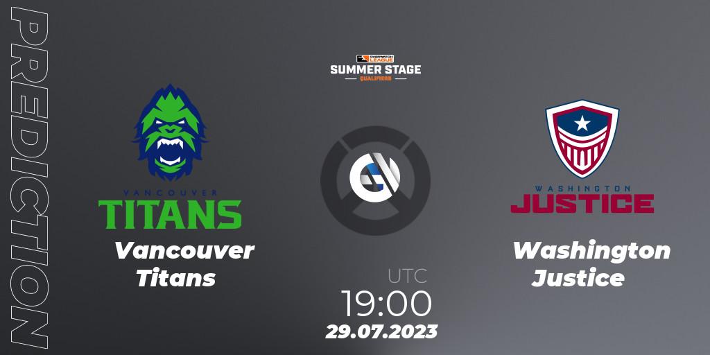 Vancouver Titans - Washington Justice: прогноз. 29.07.23, Overwatch, Overwatch League 2023 - Summer Stage Qualifiers