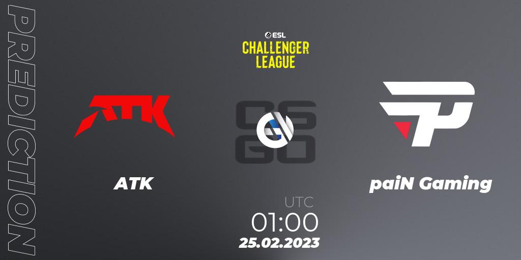 ATK - paiN Gaming: прогноз. 25.02.23, CS2 (CS:GO), ESL Challenger League Season 44: North America