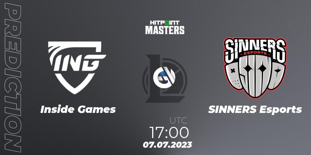 Inside Games - SINNERS Esports: прогноз. 07.07.23, LoL, Hitpoint Masters Summer 2023 - Group Stage