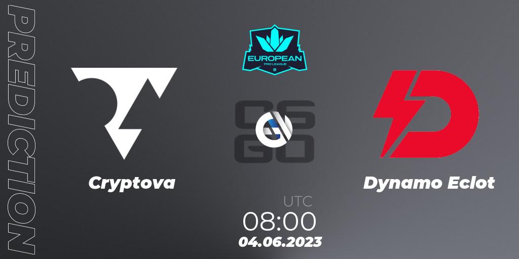 Cryptova - Dynamo Eclot: прогноз. 04.06.23, CS2 (CS:GO), European Pro League Season 8