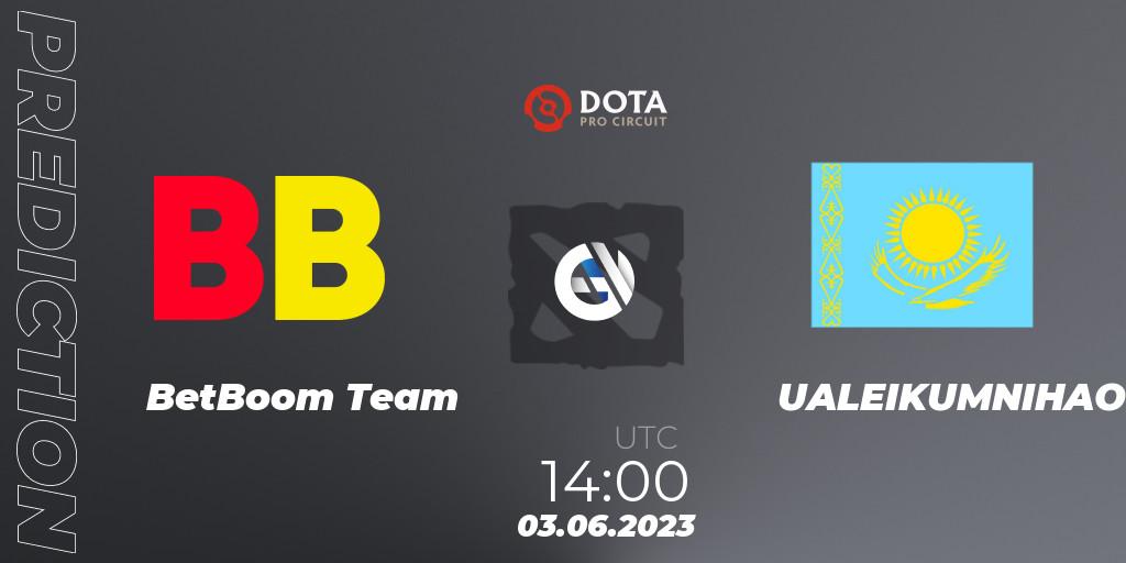 BetBoom Team - UALEIKUMNIHAO: прогноз. 03.06.23, Dota 2, DPC 2023 Tour 3: EEU Division I (Upper)