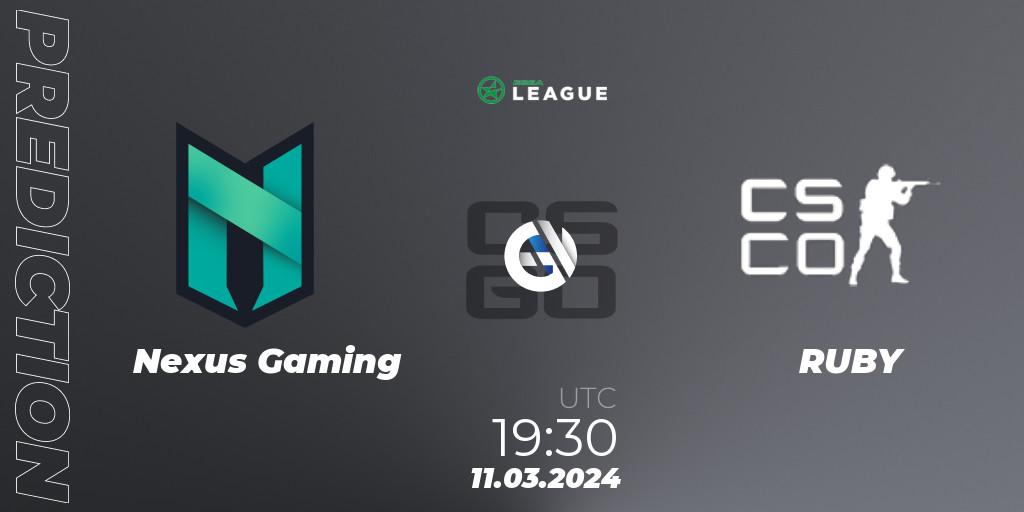 Nexus Gaming - RUBY: прогноз. 11.03.24, CS2 (CS:GO), ESEA Season 48: Advanced Division - Europe