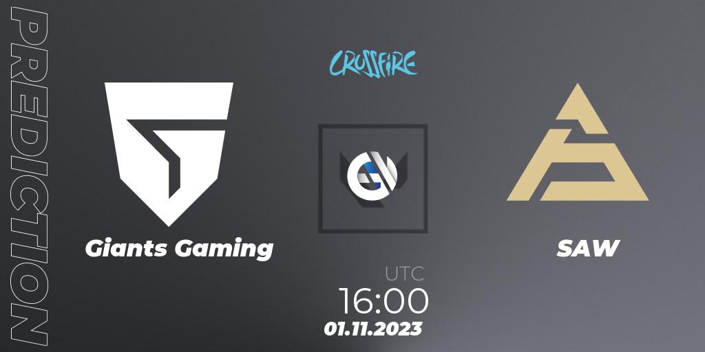 Giants Gaming - SAW: прогноз. 01.11.23, VALORANT, LVP - Crossfire Cup 2023