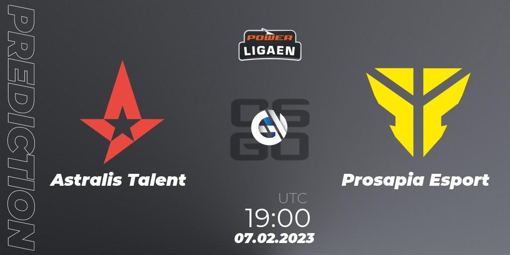 Astralis Talent - Prosapia Esport: прогноз. 07.02.23, CS2 (CS:GO), Dust2.dk Ligaen Season 22
