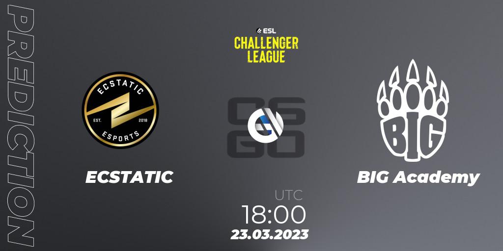 ECSTATIC - BIG Academy: прогноз. 23.03.23, CS2 (CS:GO), ESL Challenger League Season 44 Relegation: Europe