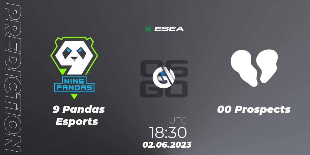 9 Pandas Esports - 00 Prospects: прогноз. 02.06.23, CS2 (CS:GO), ESEA Advanced Season 45 Europe