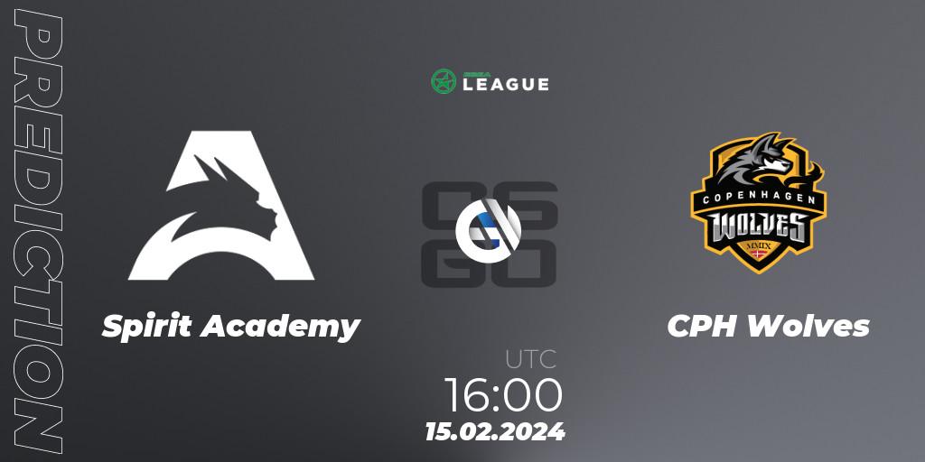 Spirit Academy - CPH Wolves: прогноз. 15.02.24, CS2 (CS:GO), ESEA Season 48: Advanced Division - Europe