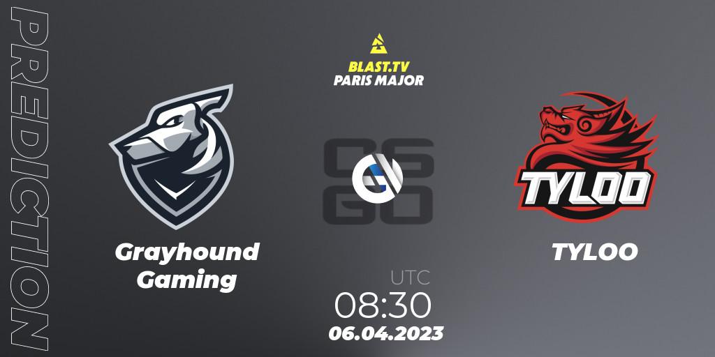Grayhound Gaming - TYLOO: прогноз. 07.04.23, CS2 (CS:GO), BLAST.tv Paris Major 2023 Asia-Pacific RMR