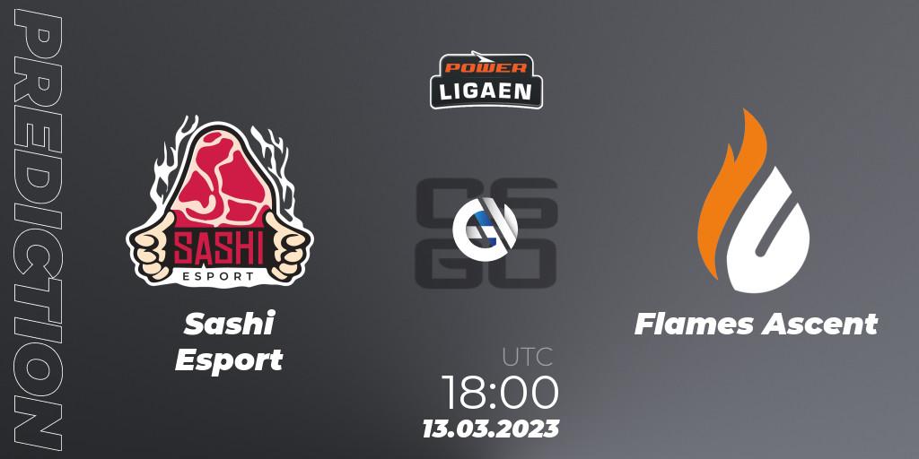  Sashi Esport - Flames Ascent: прогноз. 13.03.23, CS2 (CS:GO), Dust2.dk Ligaen Season 22