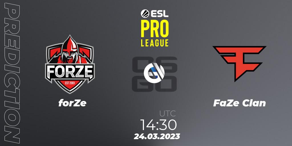 forZe - FaZe Clan: прогноз. 24.03.23, CS2 (CS:GO), ESL Pro League Season 17