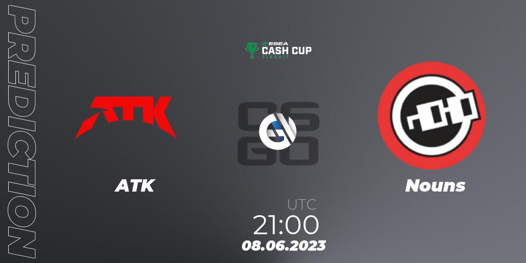 ATK - Nouns: прогноз. 08.06.23, CS2 (CS:GO), ESEA Cash Cup Circuit Season 1 Finals