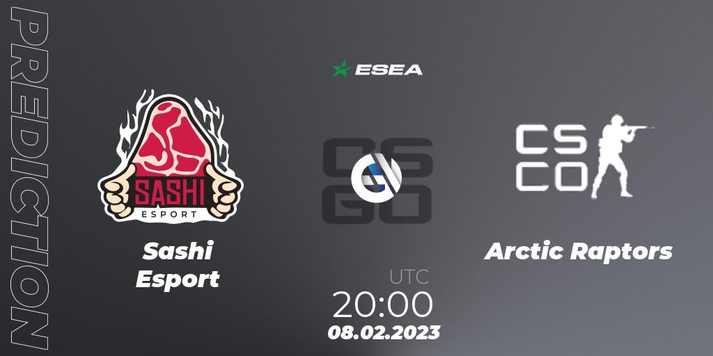  Sashi Esport - Arctic Raptors: прогноз. 08.02.23, CS2 (CS:GO), ESEA Season 44: Advanced Division - Europe