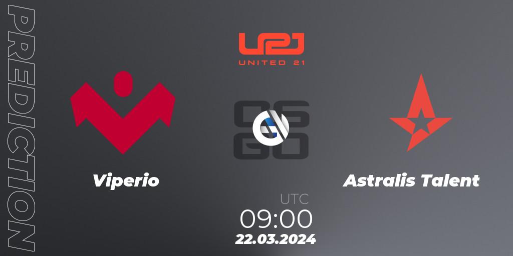 Viperio - Astralis Talent: прогноз. 22.03.24, CS2 (CS:GO), United21 Season 13