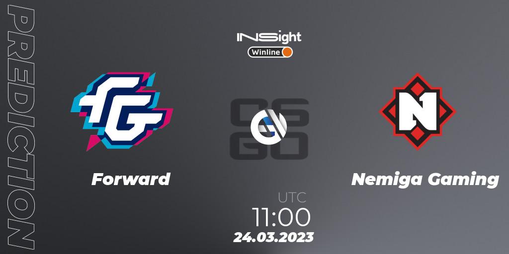 Forward - Nemiga Gaming: прогноз. 24.03.23, CS2 (CS:GO), Winline Insight Season 3