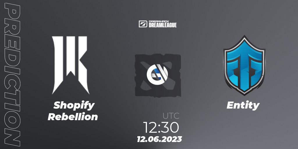 Shopify Rebellion - Entity: прогноз. 12.06.23, Dota 2, DreamLeague Season 20 - Group Stage 1