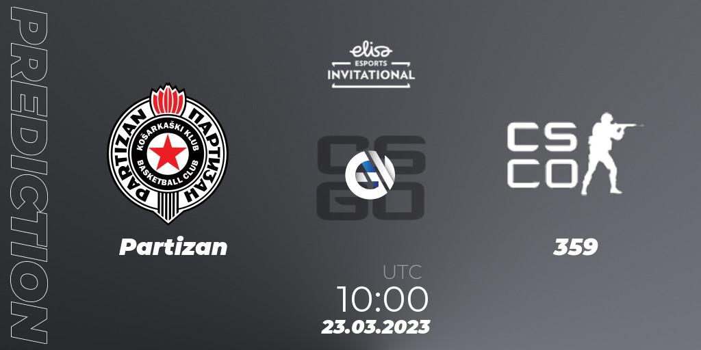 Partizan - 359: прогноз. 23.03.23, CS2 (CS:GO), Elisa Invitational Spring 2023 Contenders