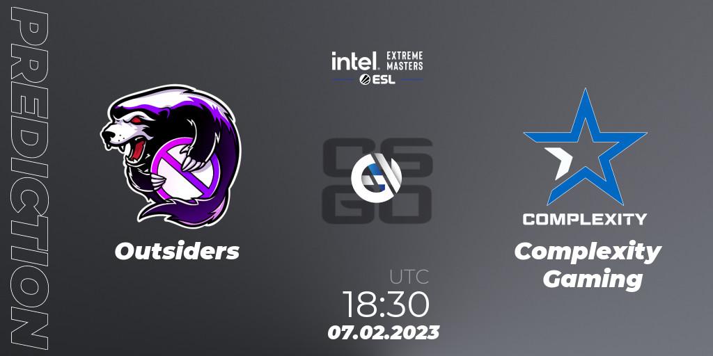 Outsiders - Complexity Gaming: прогноз. 07.02.23, CS2 (CS:GO), IEM Katowice 2023