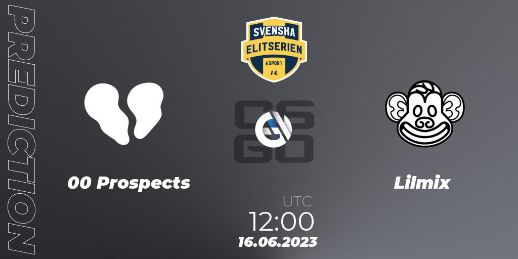 00 Prospects - Lilmix: прогноз. 16.06.23, CS2 (CS:GO), Svenska Elitserien Spring 2023