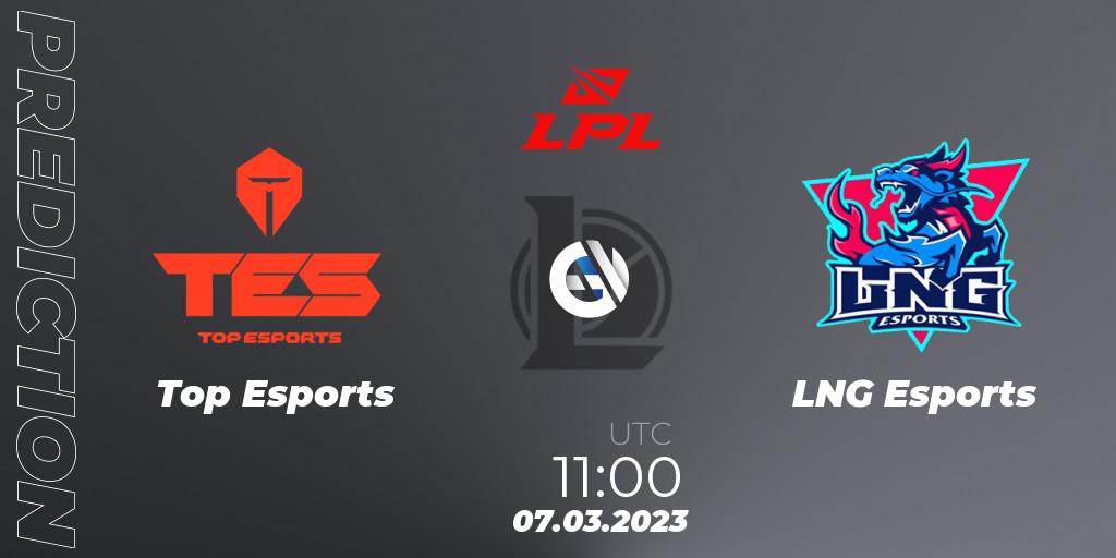 Top Esports - LNG Esports: прогноз. 07.03.23, LoL, LPL Spring 2023 - Group Stage
