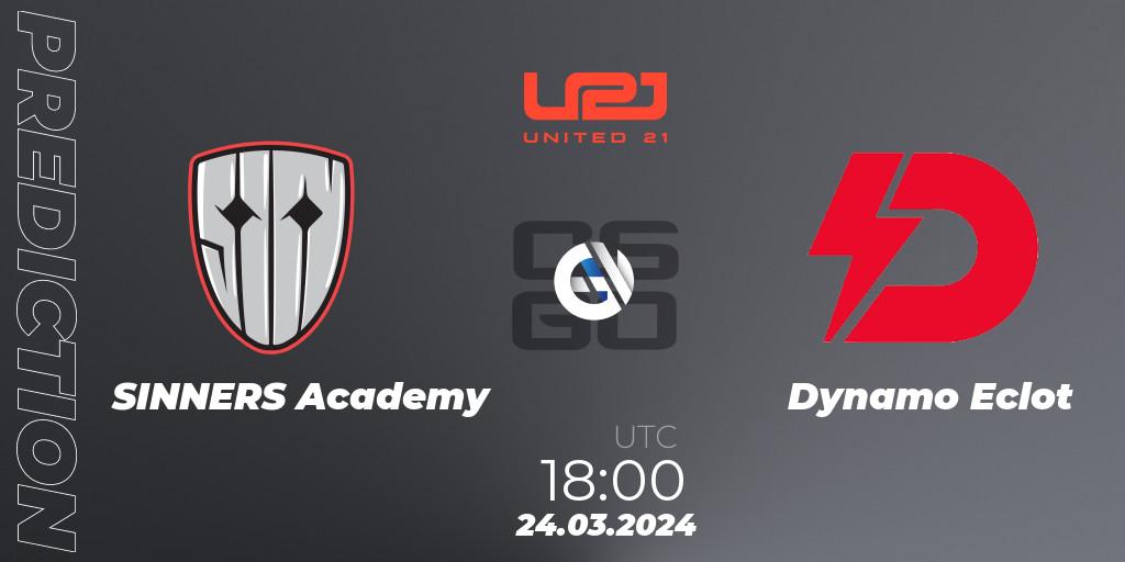 SINNERS Academy - Dynamo Eclot: прогноз. 24.03.24, CS2 (CS:GO), United21 Season 12: Division 2